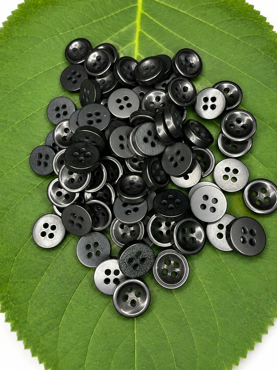 ⚫ Classic Black 4-Hole Sewing Button – Premium Garment & Craft Button