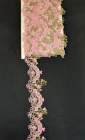 🌸 Premium Floral Embroidered Lace Trim – Multiple Colors Available