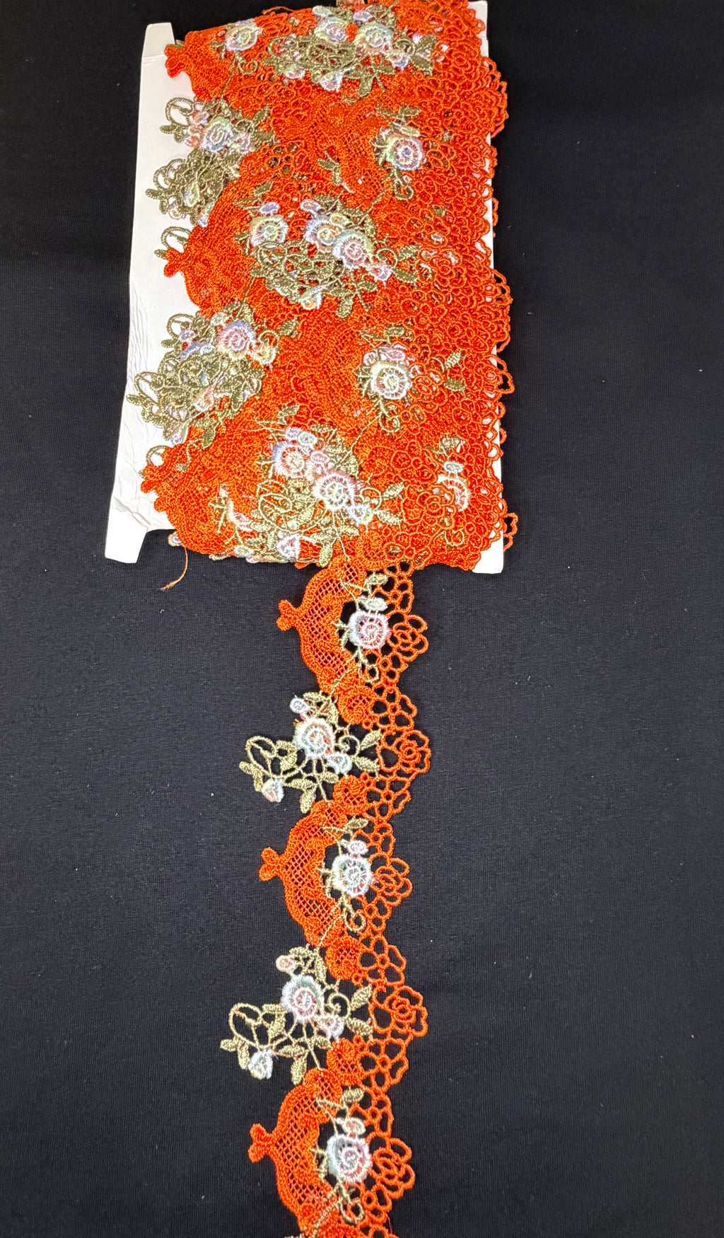 🌸 Premium Floral Embroidered Lace Trim – Multiple Colors Available