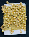 Decorative Latkan Lace – Gold Beaded Design